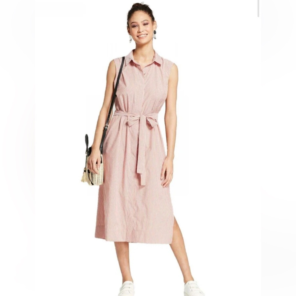 Mossimo Midi Striped Dress with back cutout Size Large